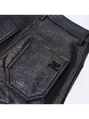 Women's High Shine Leather Shorts Black - COURREGES - BALAAN.