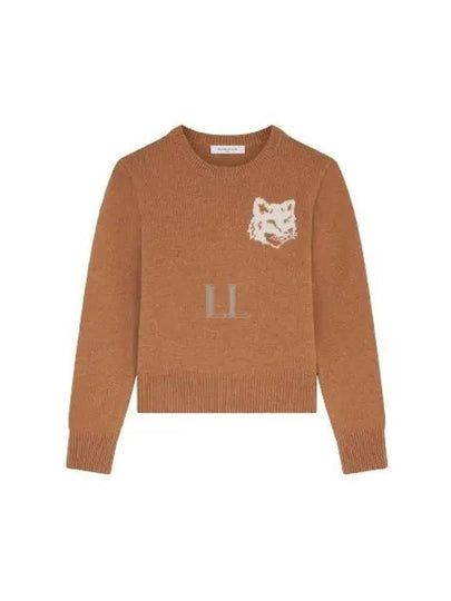 Fox Head Intarsia Knit Top Sequoia - MAISON KITSUNE - BALAAN 2