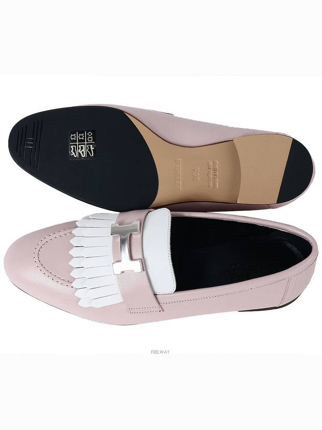 Royal Loafer Rose Porcelain Blanc 36 1 2 72929 - HERMES - BALAAN 6