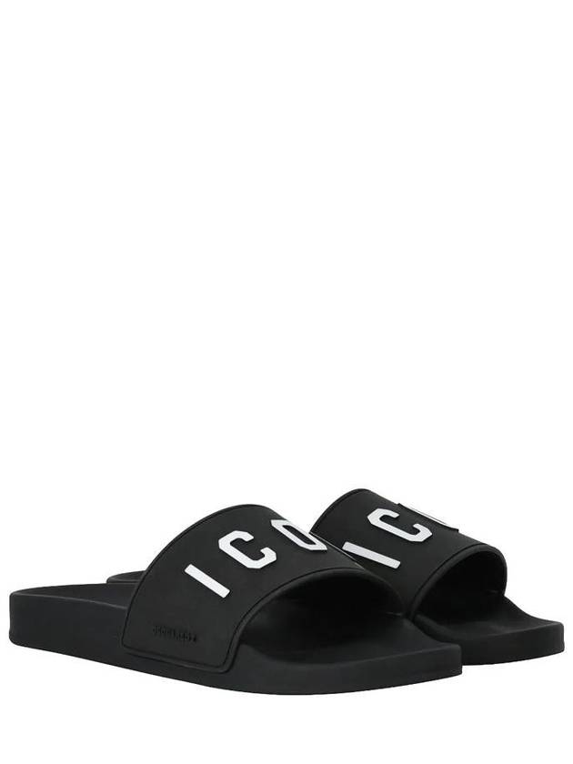 Men’s Icon Slippers Black - DSQUARED2 - BALAAN 3