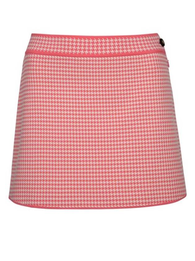 Flared Dioriviera Houndstooth Pattern A Line Skirt Candy Pink - DIOR - BALAAN 1