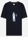 Indigo Jersey Short Sleeve T-Shirt Navy - CP COMPANY - BALAAN 2