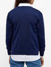 Fox Head Patch Knit Wool Cardigan Navy Melange - MAISON KITSUNE - BALAAN 5