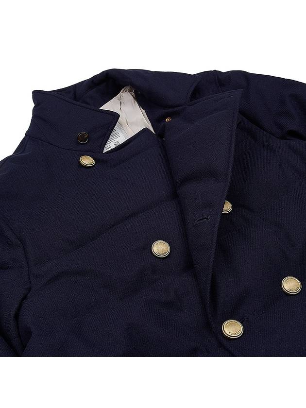 Double Breasted Padded Coat Navy - BRUNELLO CUCINELLI - BALAAN 10