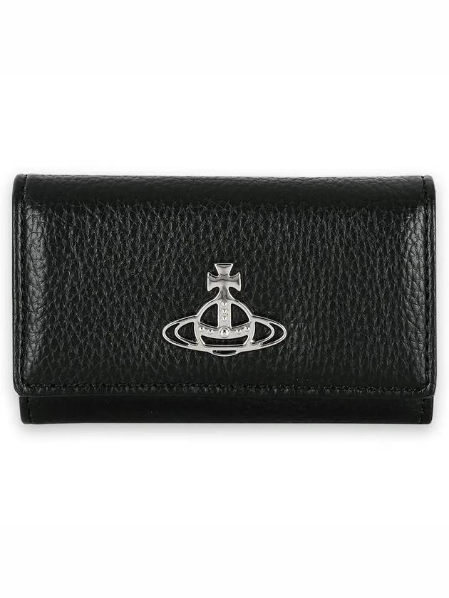 Logo Key Case Leather Wallet Black - VIVIENNE WESTWOOD - BALAAN 2