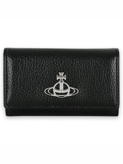 Logo Key Case Leather Wallet Black - VIVIENNE WESTWOOD - BALAAN 2