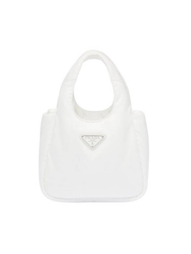 Soft Padded Re-Nylon Mini Bag White - PRADA - BALAAN 1