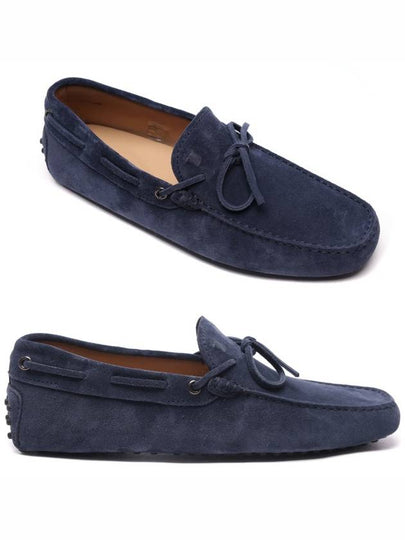 Men's Gommino Suede Driving Shoes Navy - TOD'S - BALAAN 2