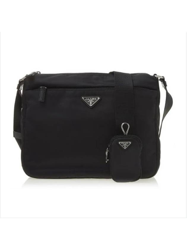 Triangle Logo Re-Nylon Pocket Cross Bag Black - PRADA - BALAAN 2