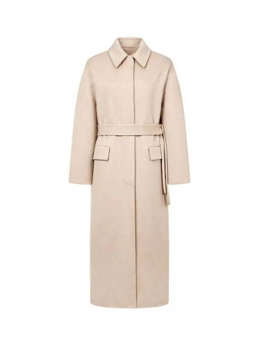 Women s Hidden Button Cashmere Belted Coat Beige - BRUNELLO CUCINELLI - BALAAN 1