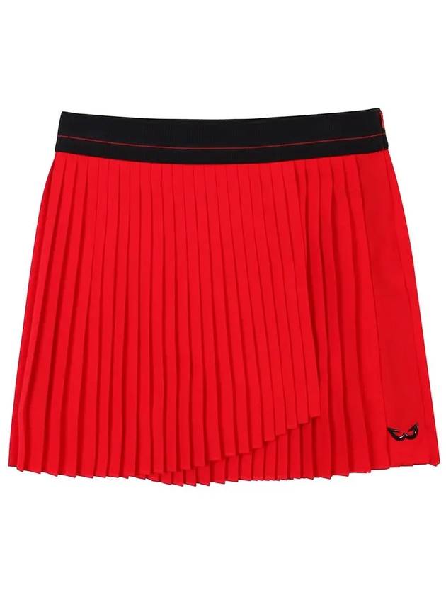 Golf wear pleated design golf culotte RED - WHITEBALL - BALAAN 9