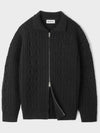 Fisherman collar zip up knit black - INDUST - BALAAN 5