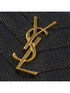 Monogram Fragment Zipper Card Wallet Black - SAINT LAURENT - BALAAN 4