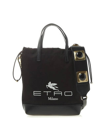 Logo Bucket Bag Black - ETRO - BALAAN 1