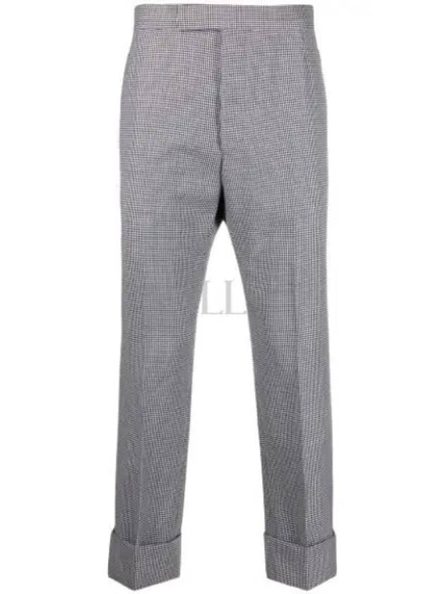 Herringbone Backstrap Wool Straight Pants Grey - THOM BROWNE - BALAAN 2