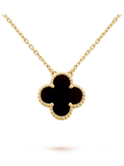 Vintage Alhambra Pendant Necklace Gold Black - VANCLEEFARPELS - BALAAN 2