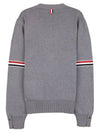 Milano Stitch Sprite Armband Cotton V-neck Cardigan Light Grey - THOM BROWNE - BALAAN 3