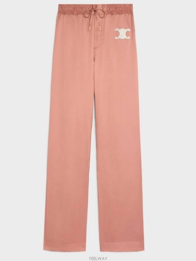 E32 2P870164I24PI Women s Pants Trousers Cotton Slacks Logo TRIOMPHE ATHLETIC IN SATIN - CELINE - BALAAN 2