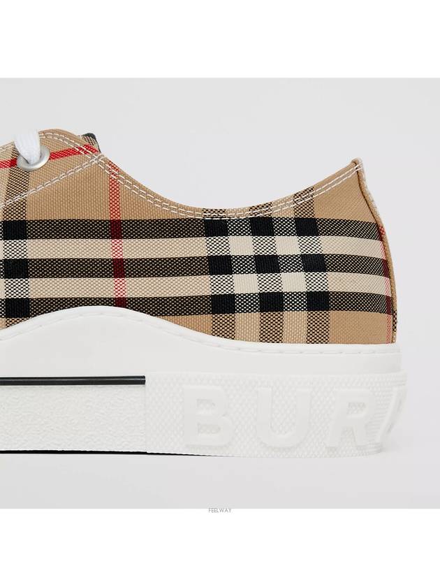 Vintage Check Cotton Sneakers Archive Beige - BURBERRY - BALAAN 7