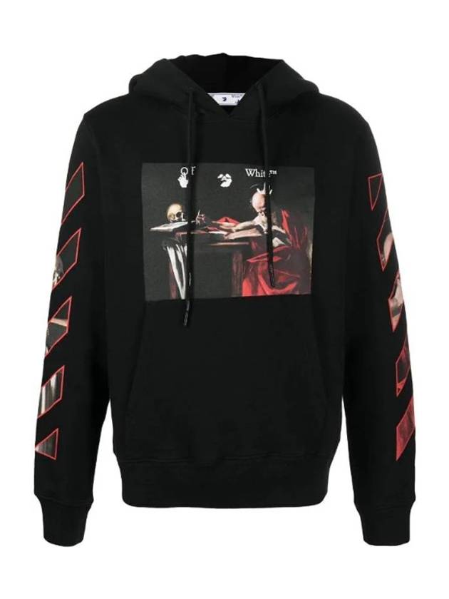 Caravaggio-Print Cotton Hoodie - OFF WHITE - BALAAN 1