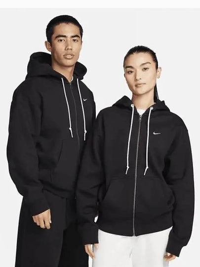 NRG Solo Swoosh Zip Up Hoodie Black - NIKE - BALAAN 2