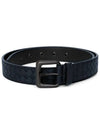 Intrecciato Leather Belt Navy - BOTTEGA VENETA - BALAAN 5