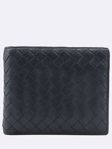 113993 Intrecciato navy color 8 credit card half wallet - BOTTEGA VENETA - BALAAN 1