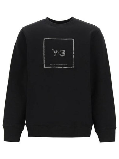 Reflative Square Logo Crew Neck Sweatshirt Black - Y-3 - BALAAN 2