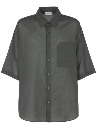 Cotton Short Sleeve Shirt Grey - LEMAIRE - BALAAN 2