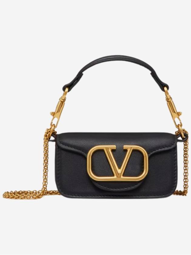 Rocco Micro Chain Shoulder Bag Black - VALENTINO - BALAAN 2