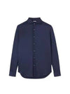 Andrew Cashmere Silk Long Sleeve Shirt Navy - LORO PIANA - BALAAN 2