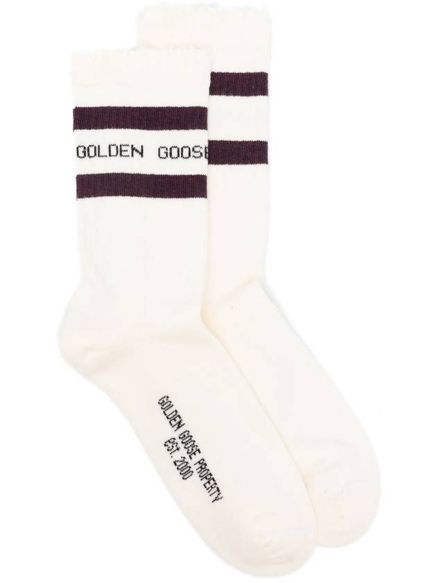 Golden Goose Socks High Rib Stripes Ripped Accessories - GOLDEN GOOSE - BALAAN 1