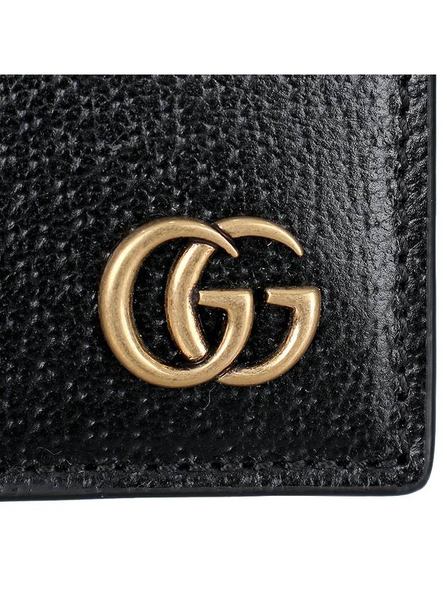 GG Marmont Leather Half Wallet Black - GUCCI - BALAAN 7