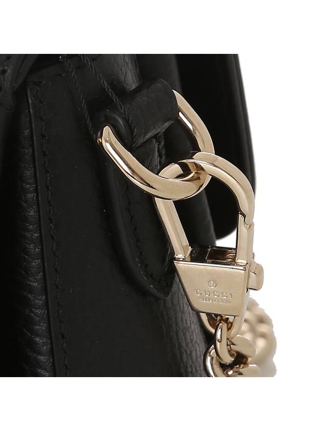 GG Interlocking Chain Small Top Handle Shoulder Bag Black - GUCCI - BALAAN 5