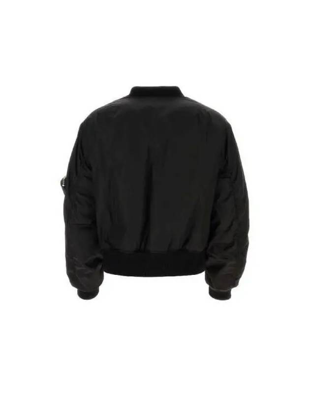 Re Nylon Bomber Jacket Black - PRADA - BALAAN 3