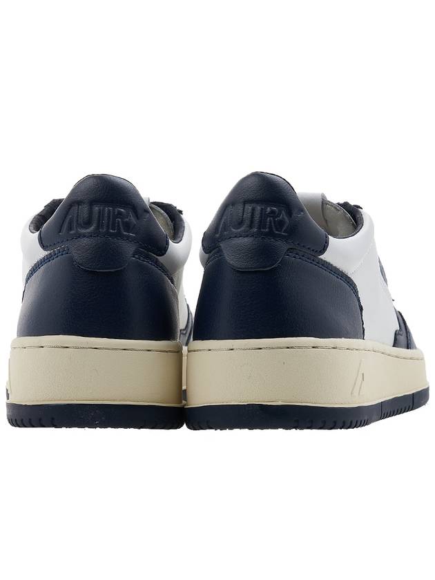 Medalist Navy Tab Low Top Sneakers White Navy - AUTRY - BALAAN 5