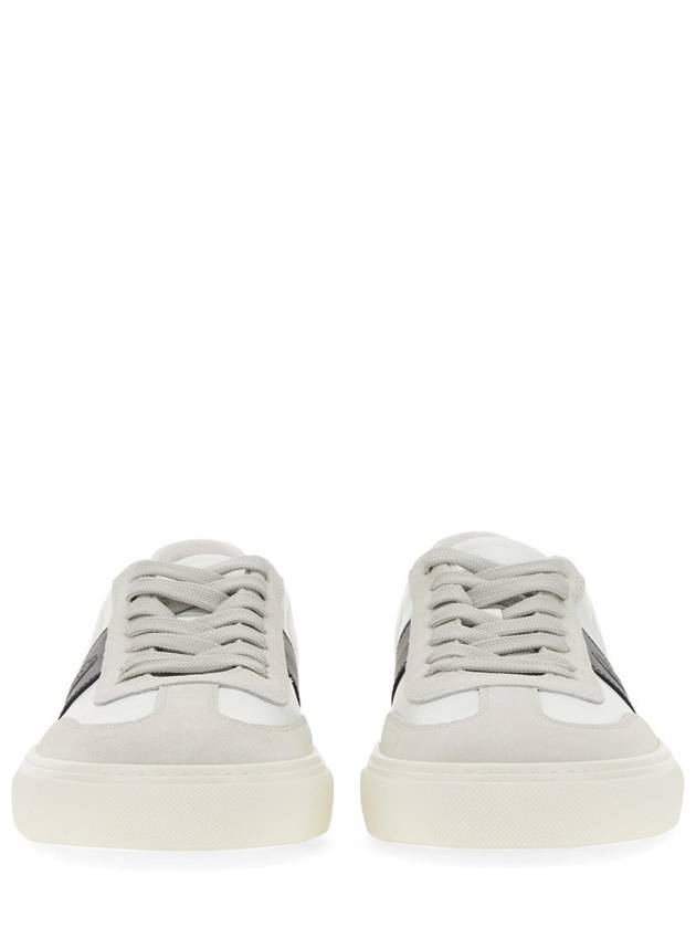 Leather Suede Low Top Sneakers White Black - TOD'S - BALAAN 8