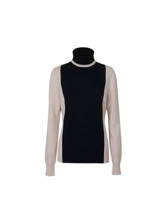 100% Cashmere Two-tone Slim Fit Turtleneck Sweater 2 COLOR C3KPO64 - CALLAITE - BALAAN 2