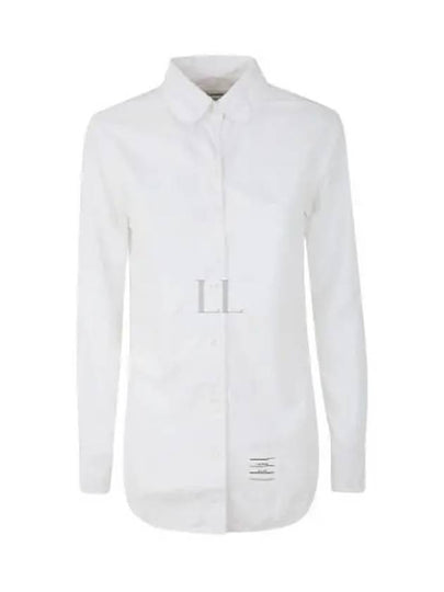 RWB Back Stripe Round Collar Classic Oxford Shirt White - THOM BROWNE - BALAAN 2