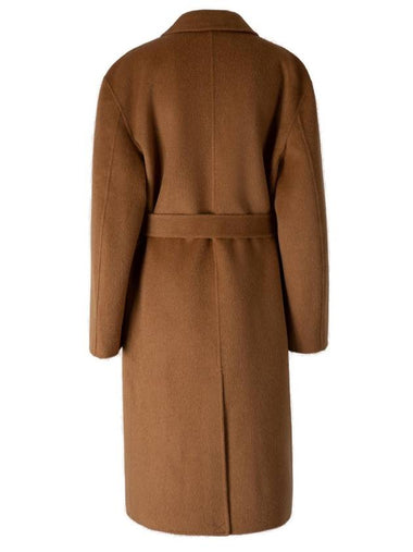 Double Breasted Belt Double Coat Camel - ACNE STUDIOS - BALAAN 1