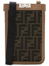 Peekaboo Phone Case Cross Bag Brown - FENDI - BALAAN 2