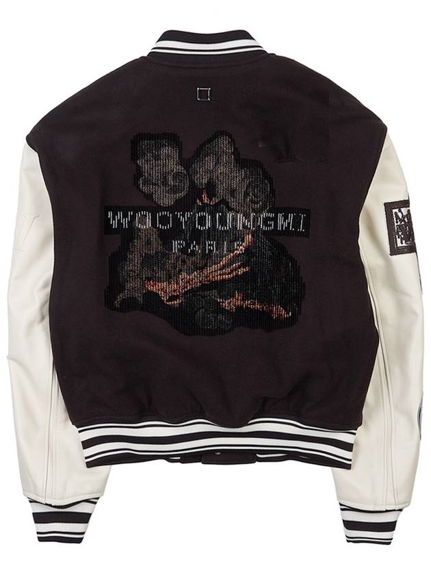 Volcano Varsity Bomber Jacket Brown - WOOYOUNGMI - BALAAN 4