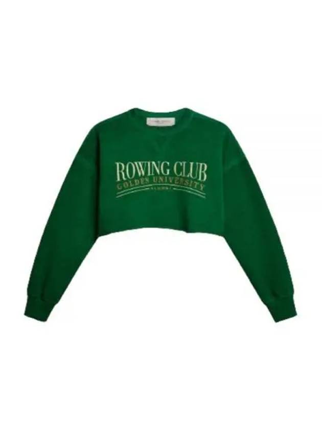 Crop Top Roundneck Long Sleeve T-Shirt Green - GOLDEN GOOSE - BALAAN 2