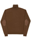 Leather patch detail high neck sweater knit - HAIDER ACKERMANN - BALAAN 1