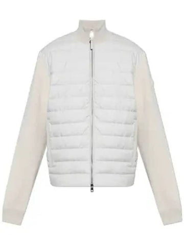 Wool cashmere zip up padding beige - MONCLER - BALAAN 1