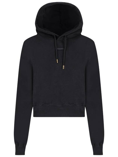 Le Sweatshirt Gros Grain Cotton Hoodie Black - JACQUEMUS - BALAAN 2