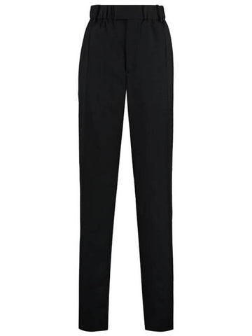 Light Wool Wide Leg Pants Black - BOTTEGA VENETA - BALAAN 1