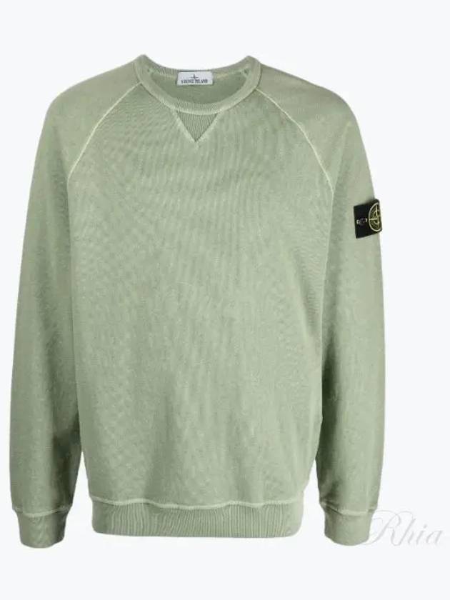 OLD Treatment Wappen Patch Crew Neck Sweatshirt Green - STONE ISLAND - BALAAN 2