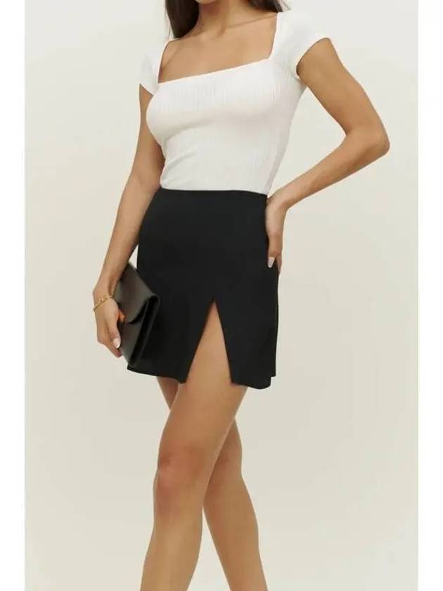 Deep slit mini skirt black 270274 - REFORMATION - BALAAN 1