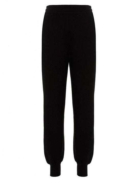 Women's White Graffiti Logo Jogger Pants Black - ALEXANDER MCQUEEN - BALAAN 1